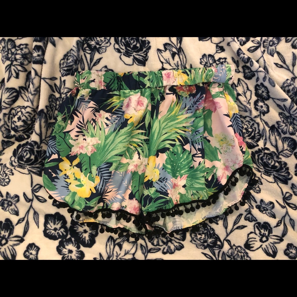 Hawaiian print shorts